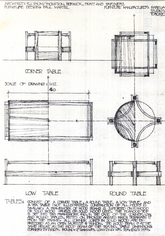 Downtown Colleges: more drawings of furniture