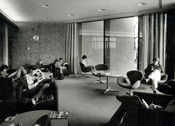 Library chairs - "The Swan", and tuxedo chairs