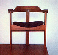 Wegner curved top rail chair