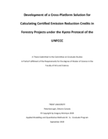 Development of a Cross-Platform Solution for Calculating Certified Emission Reduction Credits in Forestry Projects under the Kyoto Protocol of the UNFCCC 